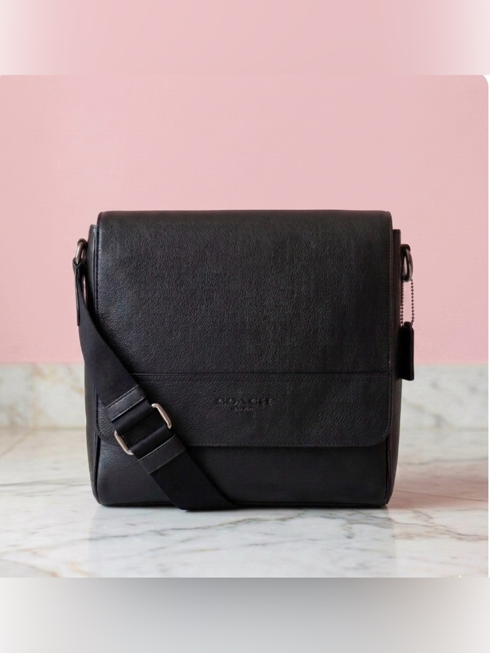 Coach Black Leather Messenger Bag